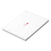 Roos Madder, Lava Red, bloemontwerp Notitieblok (Linkerzijde)