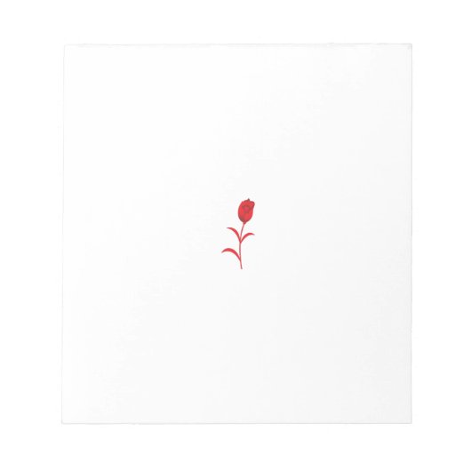 Roos Madder, Lava Red, bloemontwerp Notitieblok (Voorkant)