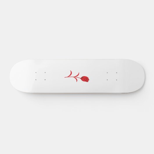 Roos Madder, Lava Red, bloemontwerp Persoonlijk Skateboard (Horizontaal)