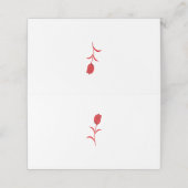 Roos Madder, Lava Red, bloemontwerp Plaatskaartje (Buitenkant ongevouwen)