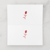 Roos Madder, Lava Red, bloemontwerp Plaatskaartje (Binnenkant ongevouwen)