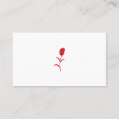 Roos Madder, Lava Red, bloemontwerp Plaatskaartje (Achterkant)