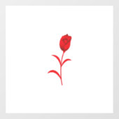 Roos Madder, Lava Red, bloemontwerp Raamsticker (Vel)