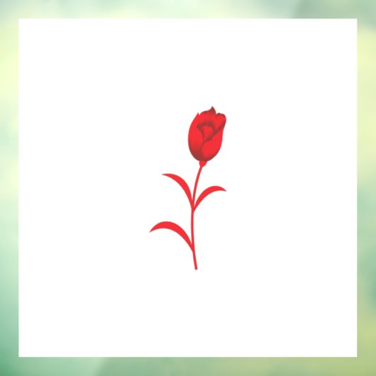 Roos Madder, Lava Red, bloemontwerp Raamsticker (Vel 3)