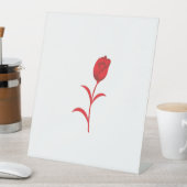 Roos Madder, Lava Red, bloemontwerp Reclamebord Met Voetstuk (Insitu)