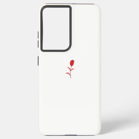 Roos Madder, Lava Red, bloemontwerp Samsung Galaxy Hoesje (Achterkant)