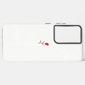 Roos Madder, Lava Red, bloemontwerp Samsung Galaxy Hoesje (Linkerkant)