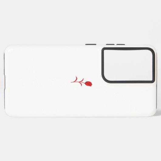 Roos Madder, Lava Red, bloemontwerp Samsung Galaxy Hoesje (Linkerkant)