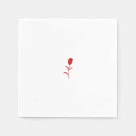 Roos Madder, Lava Red, bloemontwerp Servet