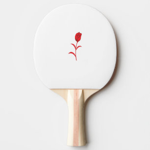Roos Madder, Lava Red, bloemontwerp Tafeltennisbatje