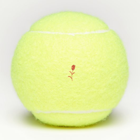 Roos Madder, Lava Red, bloemontwerp Tennisballen (Voorkant)