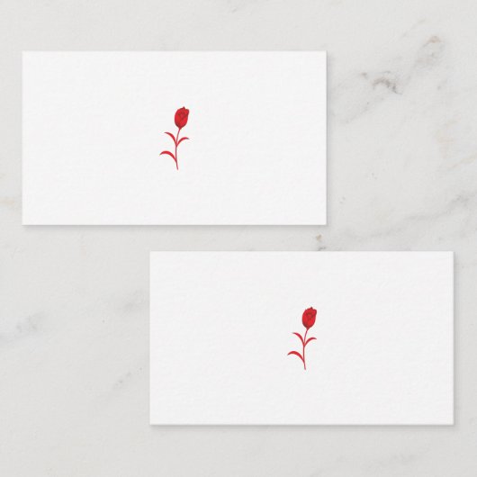Roos Madder, Lava Red, bloemontwerp Visitekaartje (Voorkant / Achterkant)