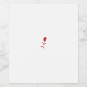 Roos Madder, Lava Red, bloemontwerp Wijn Etiket (Enkel label)