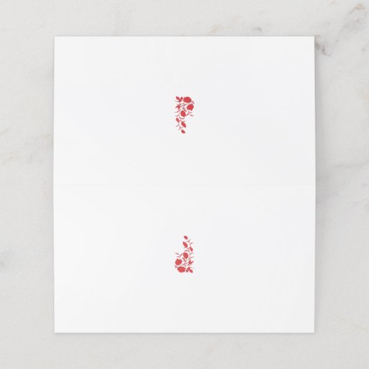 Roos Madder, Thunderbird floral Design Afsprakenkaart (Buitenkant ongevouwen)