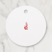 Roos Madder, Thunderbird floral Design Bedankjes Labels (Achterkant)