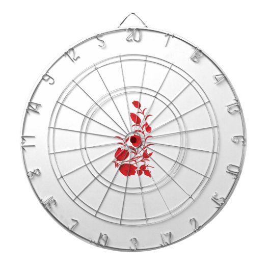 Roos Madder, Thunderbird floral Design Dartbord (Voorkant)