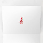 Roos Madder, Thunderbird floral Design Drieluik Kaart (Binnenzijde eerst)