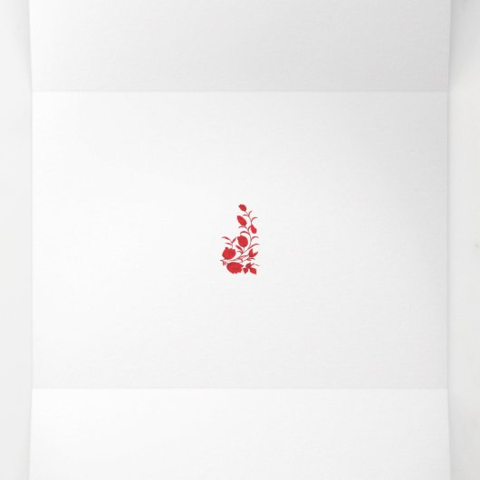 Roos Madder, Thunderbird floral Design Drieluik Kaart (Binnenkant midden)