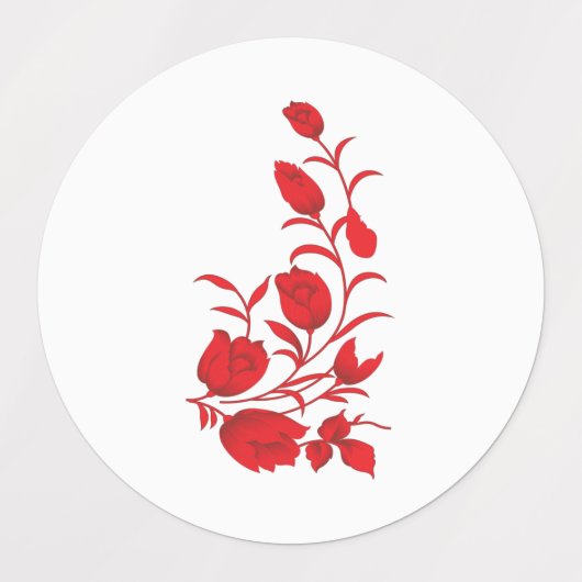 Roos Madder, Thunderbird floral Design Labels (Design 2)