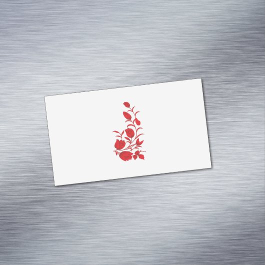 Roos Madder, Thunderbird floral Design Magnetisch Visitekaartje (Voorbeeld)