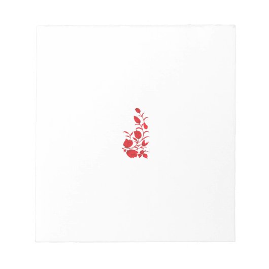 Roos Madder, Thunderbird floral Design Notitieblok (Voorkant)