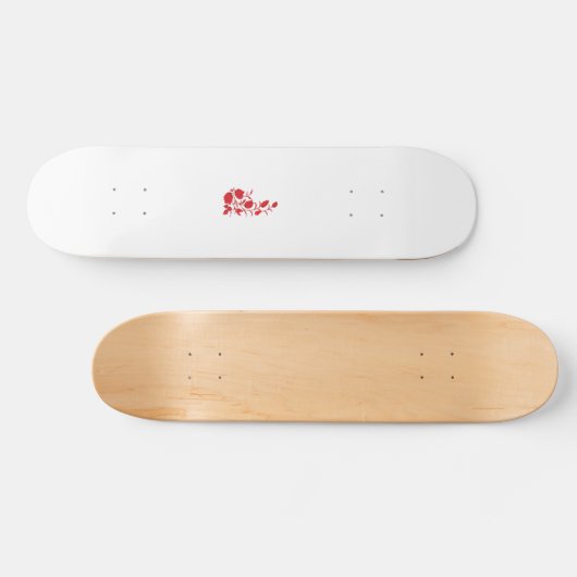 Roos Madder, Thunderbird floral Design Persoonlijk Skateboard (Horizontaal)