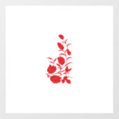 Roos Madder, Thunderbird floral Design Raamsticker (Vel)