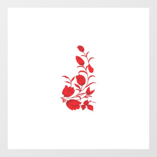Roos Madder, Thunderbird floral Design Raamsticker (Vel)