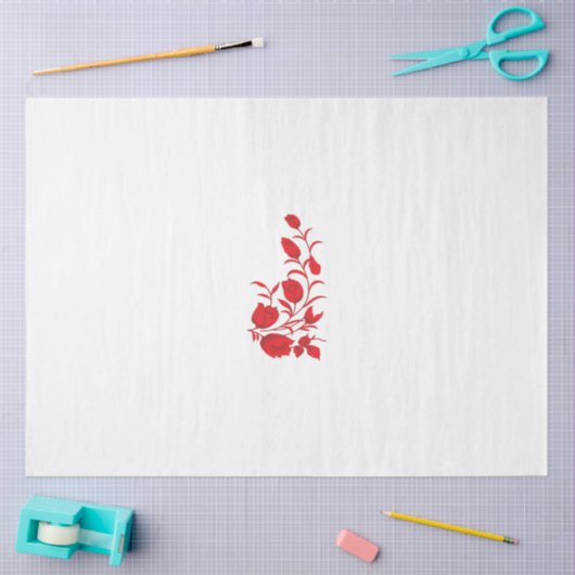 Roos Madder, Thunderbird floral Design Tissuepapier (Craft)