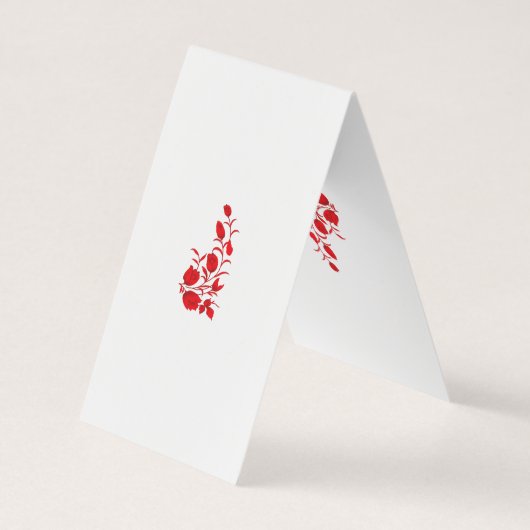 Roos Madder, Thunderbird floral Design Visitekaartje (Achterkant)