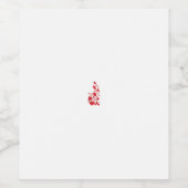 Roos Madder, Thunderbird floral Design Wijn Etiket (Enkel label)