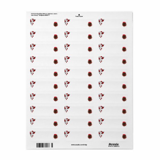 Roos-maillabels Etiket (Full Sheet)