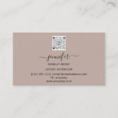 Roos Make-up Artiest Custom Logo Lashes QR Orienta Visitekaartje (Achterkant)