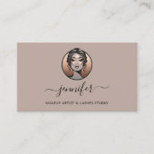 Roos Make-up Artiest Custom Logo Lashes QR Orienta Visitekaartje (Voorkant)