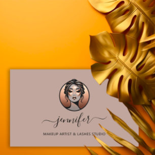 Roos Make-up Artiest Custom Logo Lashes QR Orienta Visitekaartje