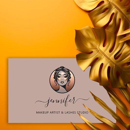 Roos Make-up Artiest Custom Logo Lashes QR Orienta Visitekaartje