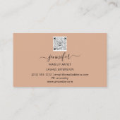 Roos Make-up Artiest Wit Logo LashQR Oriental Blu Visitekaartje (Achterkant)