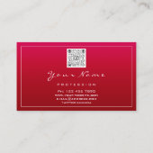 Roos Makeup SPA Beauty Floral QR LOGO Red Visitekaartje (Achterkant)