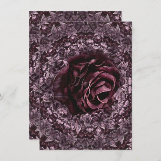 Roos Mandala Bedankkaart (Voorkant / Achterkant)