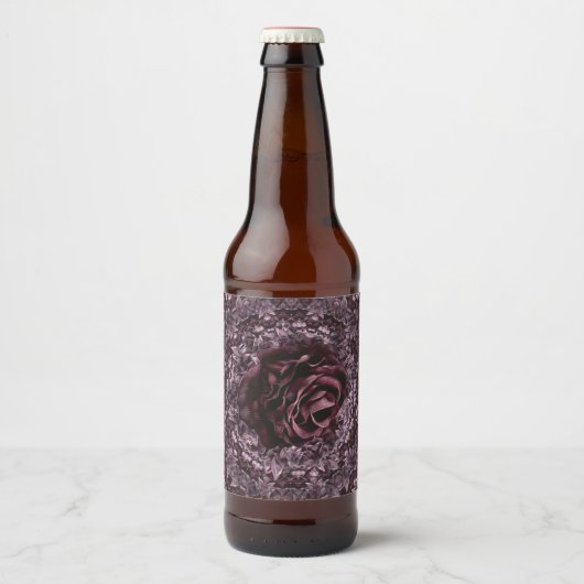 Roos Mandala Bier Etiket (Voorkant)