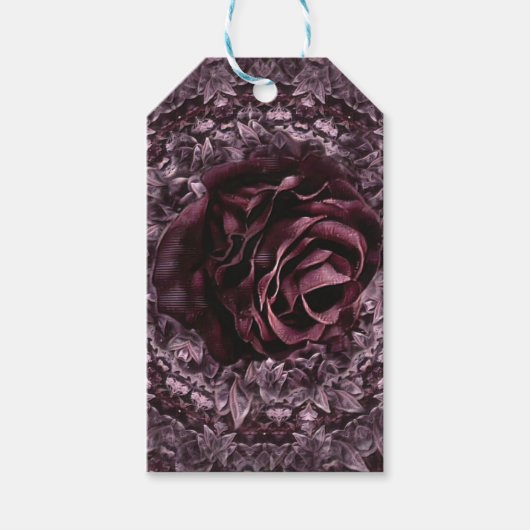 Roos Mandala Cadeaulabel (Voorkant)