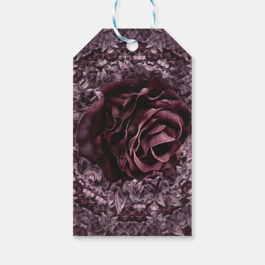 Roos Mandala Cadeaulabel (Achterkant)