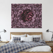 Roos Mandala Canvas Afdruk (Insitu (Slaapkamer))