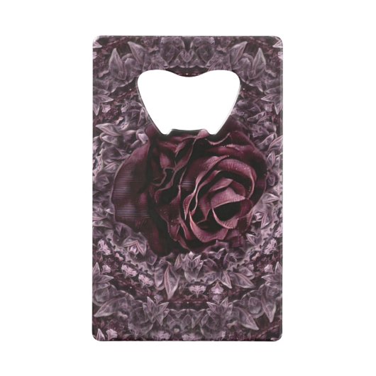 Roos Mandala Creditkaart Flessenopener (Voorkant)