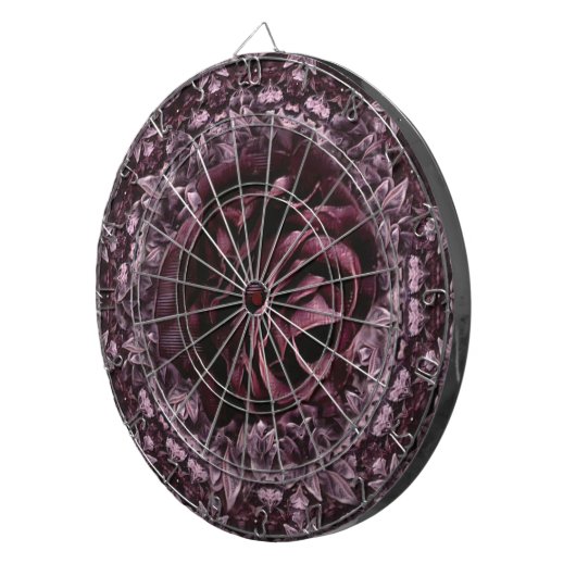 Roos Mandala Dartbord (Voorkant Rechts)