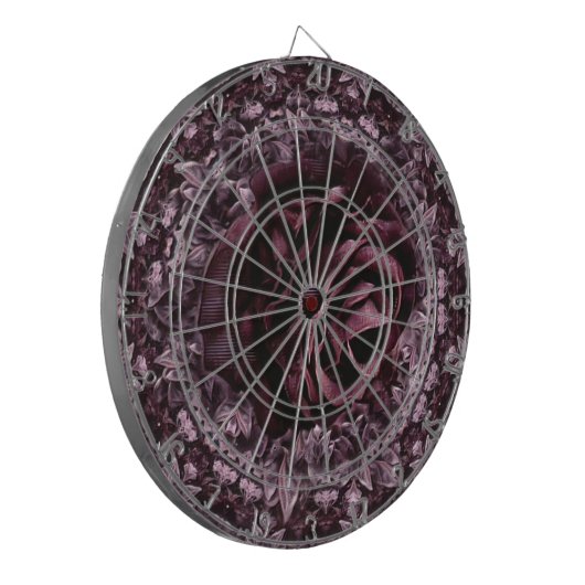 Roos Mandala Dartbord (Voorkant Links)