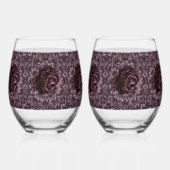 Roos Mandala Drinkware Set Wijnglas Zonder Voet (Voorkant)