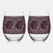 Roos Mandala Drinkware Set Wijnglas Zonder Voet (Rechts)