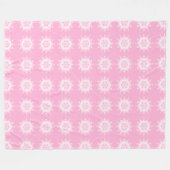 Roos Mandala Fleece Deken (Voorkant (Horizontaal))
