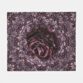 Roos Mandala Fleece Deken (Voorkant (Horizontaal))